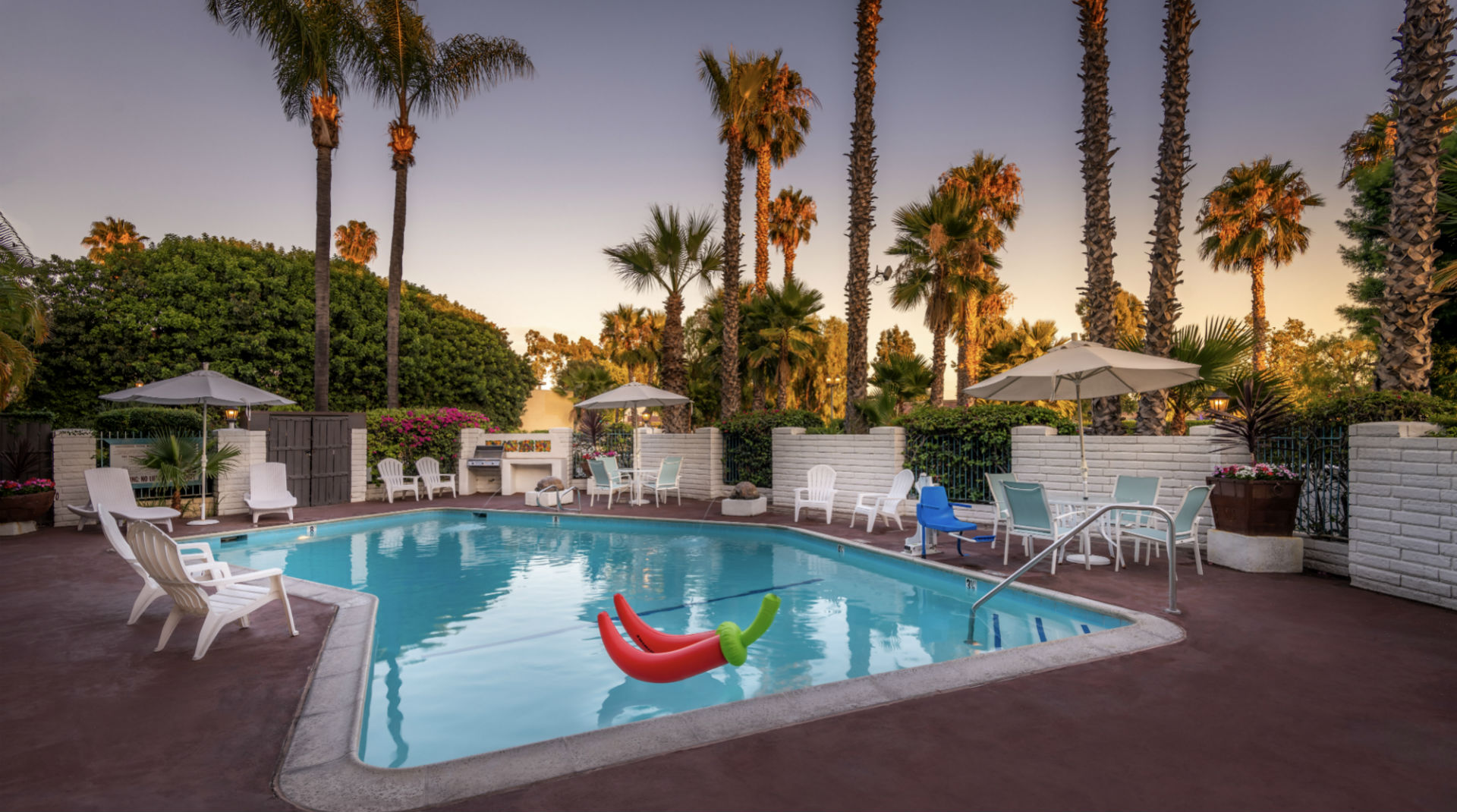 Relax in our<br />heated pool